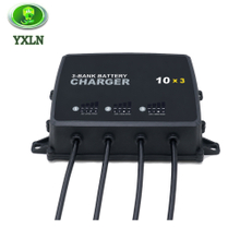 3-Bank 12V Battery Charger 10A Per Bank with Independent Outputs