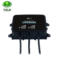 2-Bank 12V 10A Battery Charger for Marine, RV, AGM And Lithium Batteries