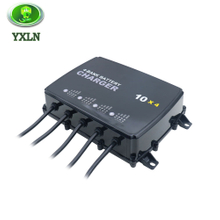 4-Bank Battery Charger 12V 10A x 4 for Marine, RV, AGM, Lithium and Lead-Acid Batteries