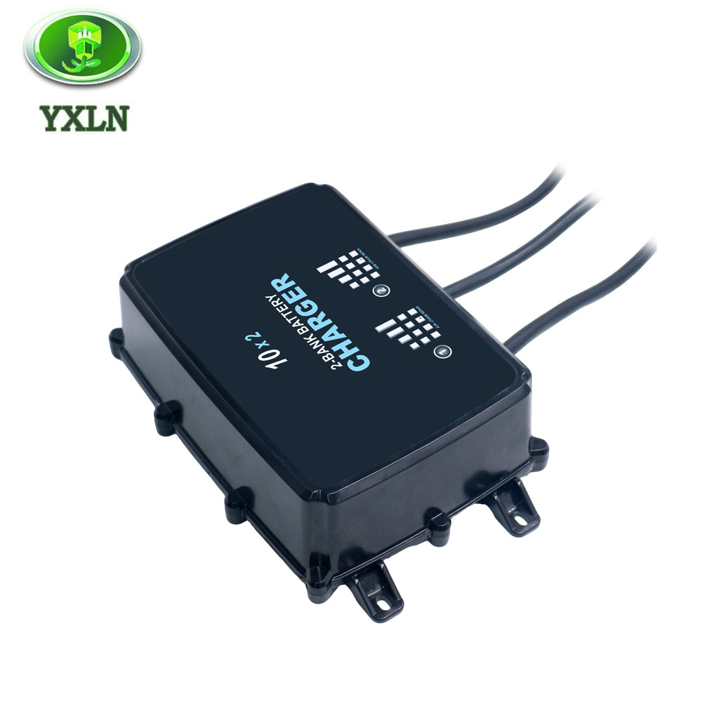 2-Bank 12V 10A Battery Charger for Marine, RV, AGM And Lithium Batteries